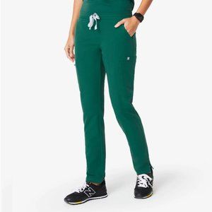 Hunter Green Figs Yola Skinny Scrub Pants Petite XS